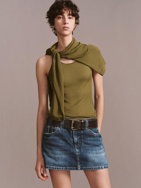 Knitted Fabric 2in1 Long Sleeve T Shirts