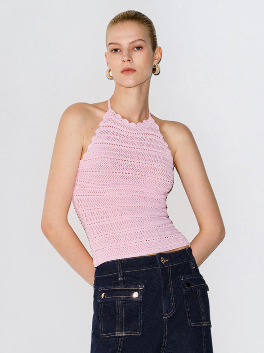 Fine Gauge Knit Texture With Subtle Stretch And Medium Thickness Fabric T-Shirt