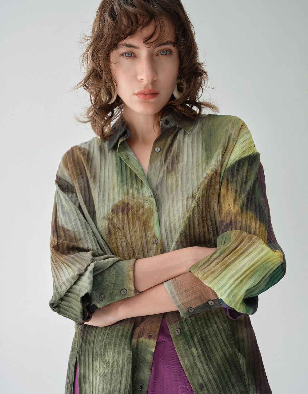 Printed Button Up Shirt