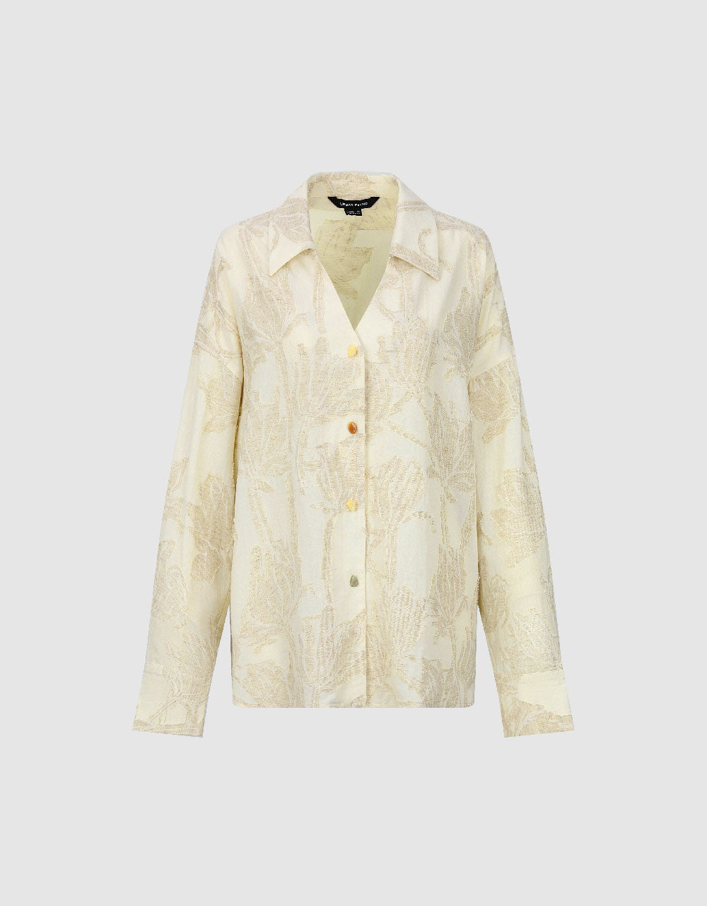 V-Neck Straight Shirt