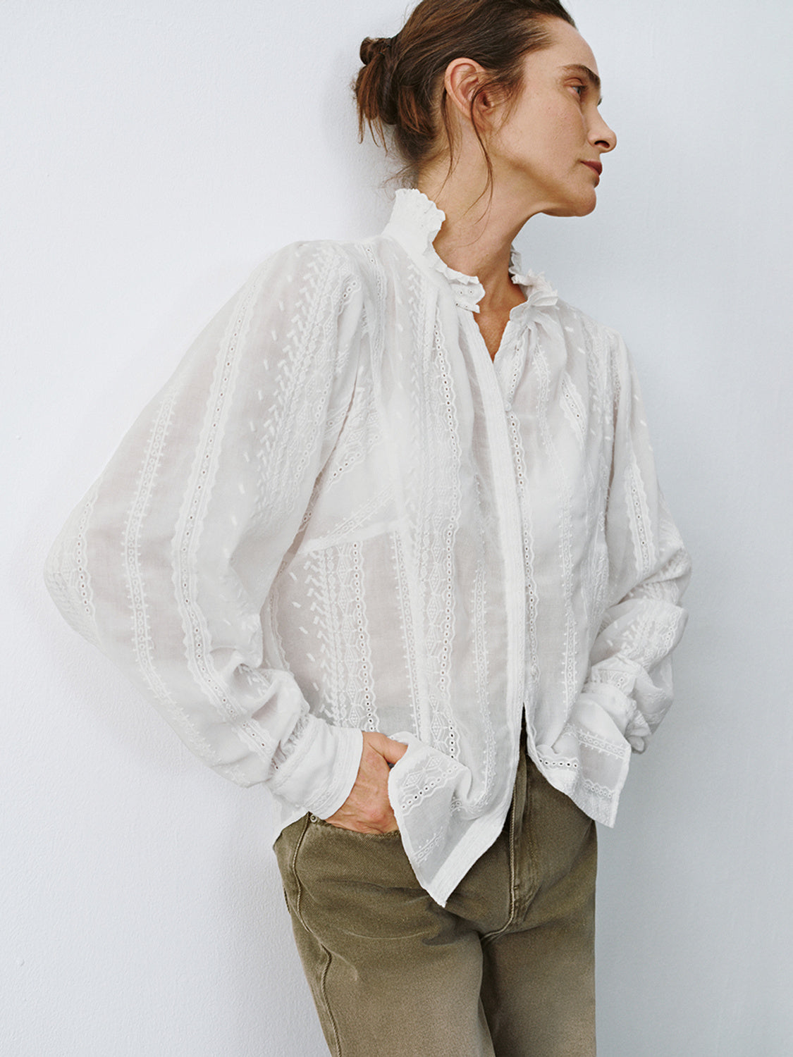 Ruffle Collar Shirts