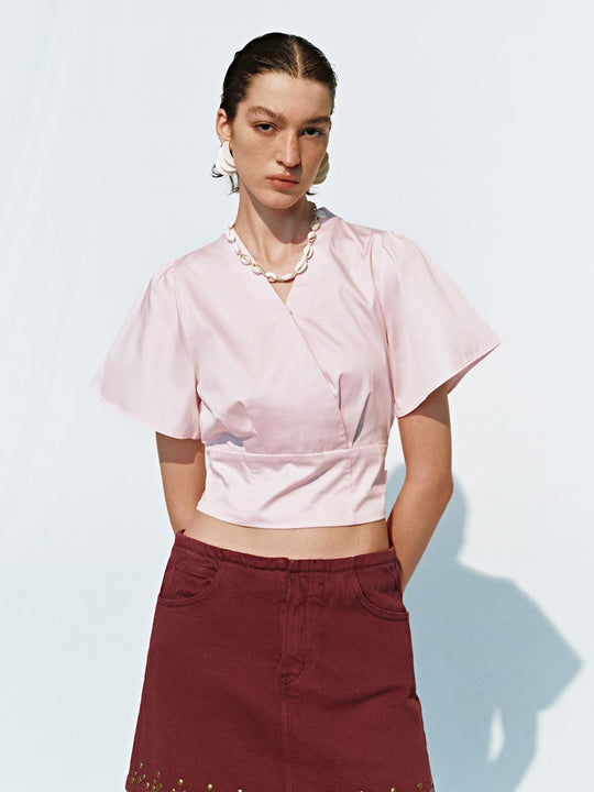 V-Neck Overhead Blouses