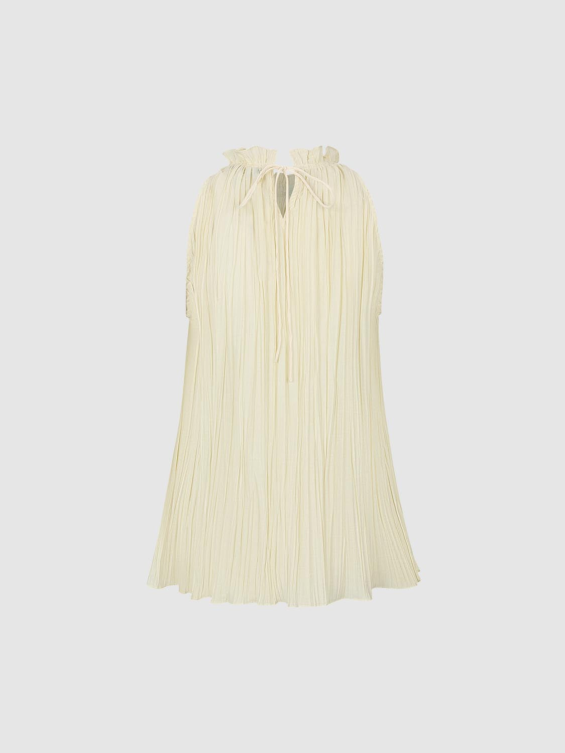 Frill Halter Neck Sleeveless Shirt