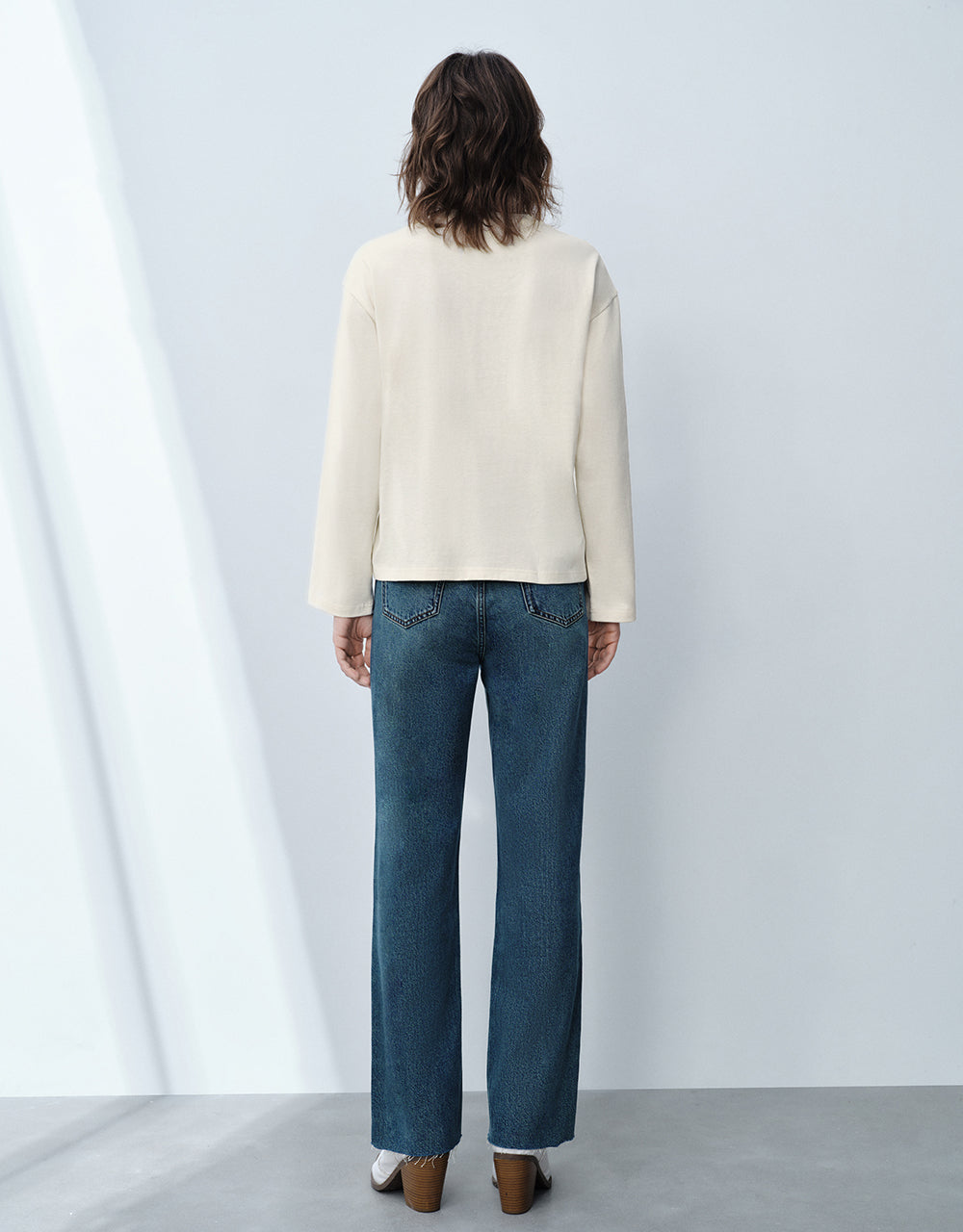 Asymmetric Crew Neck Regular T-Shirt