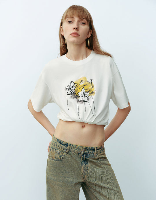 Carambola Printed Crew Neck T-Shirt