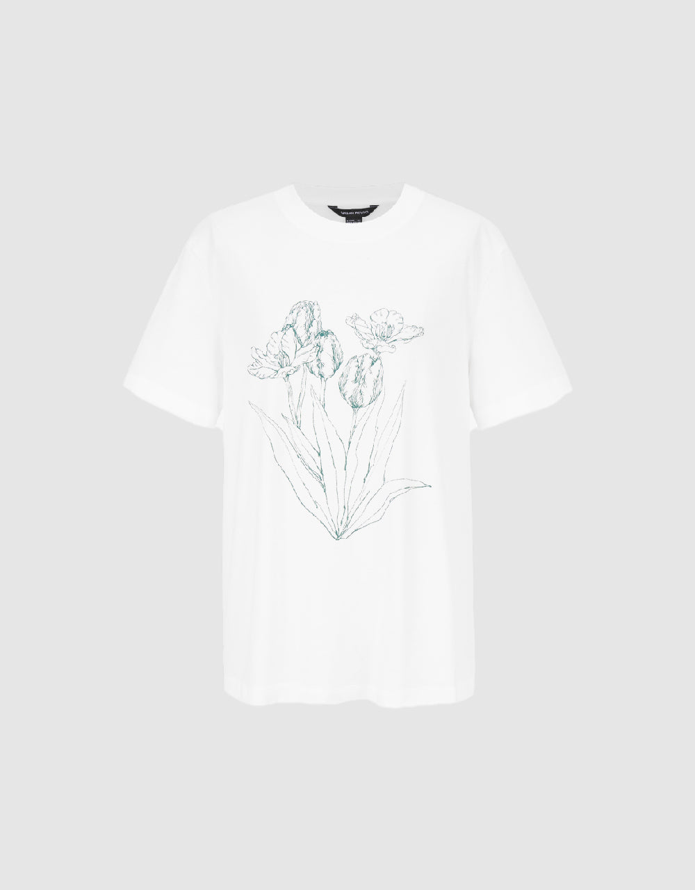 Flower Printed Crew Neck T-Shirt