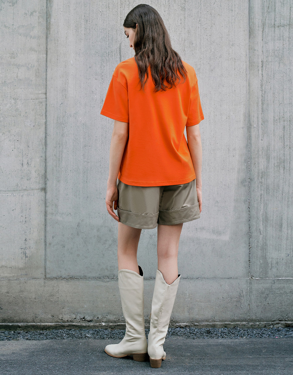 Knitted Crew Neck Straight T-Shirt