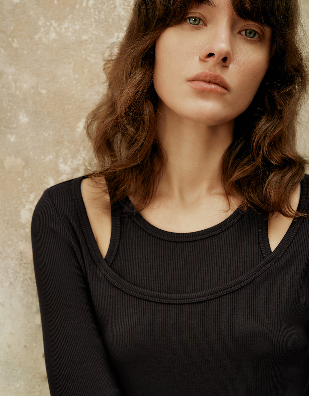 2 In 1 Knitted Skinny T-Shirt