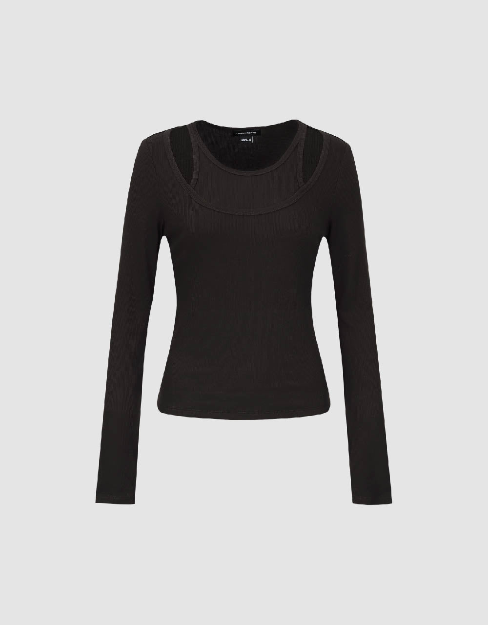 2 In 1 Knitted Skinny T-Shirt