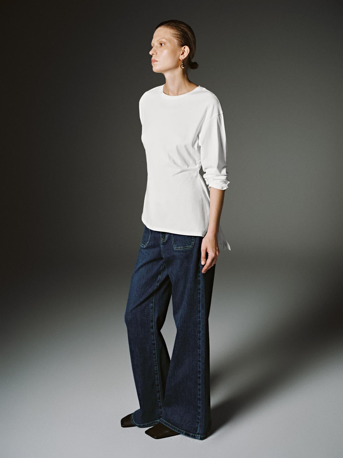 Tie Side Long Sleeve T-Shirts