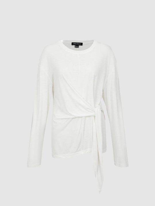 Tie Front Long Sleeve T-Shirts