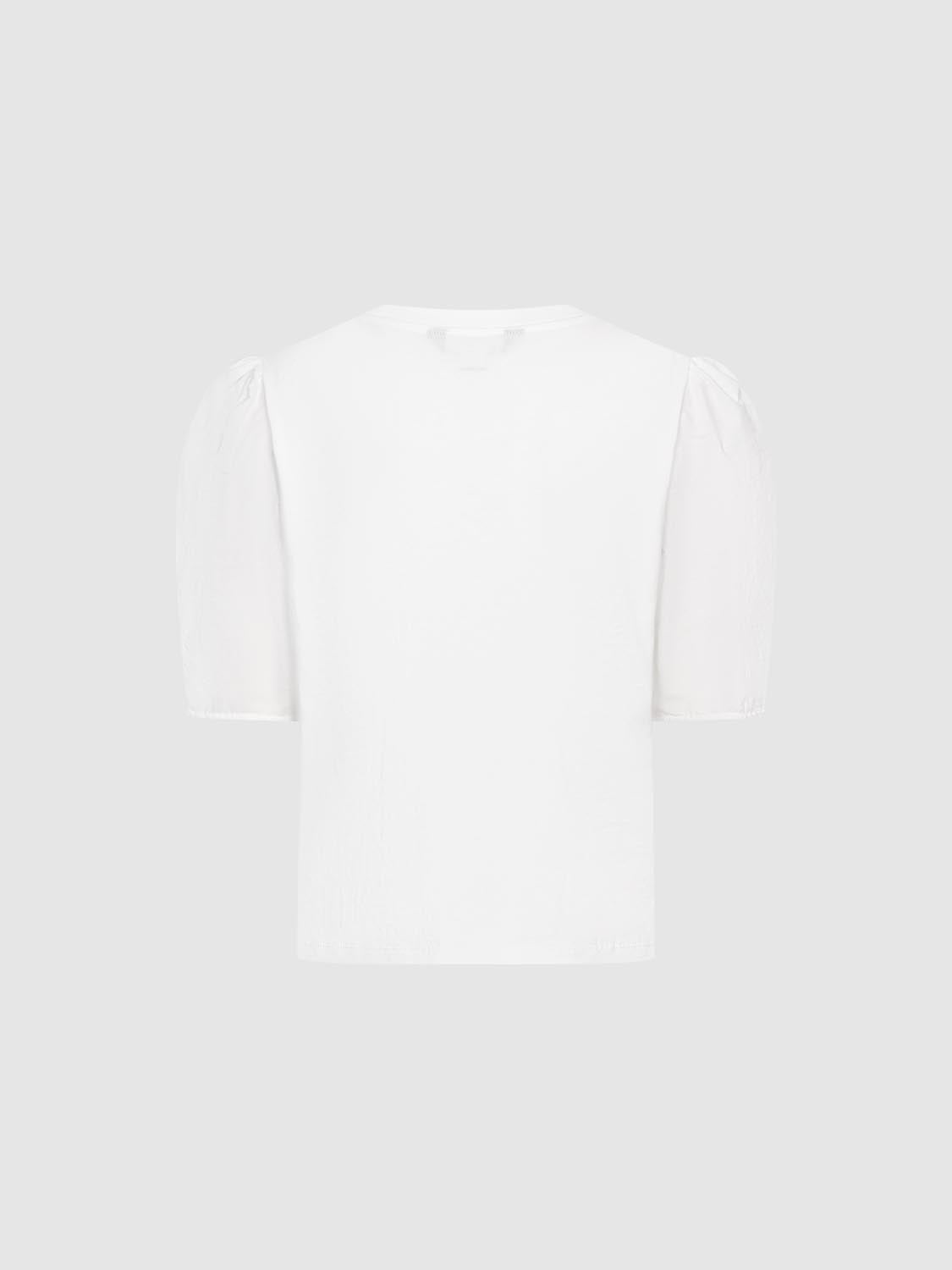 Hollow Shoulder Puff Sleeve T-Shirts