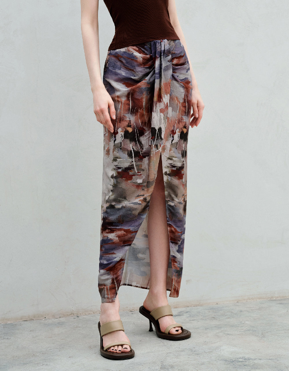 Printed Straight Skirt