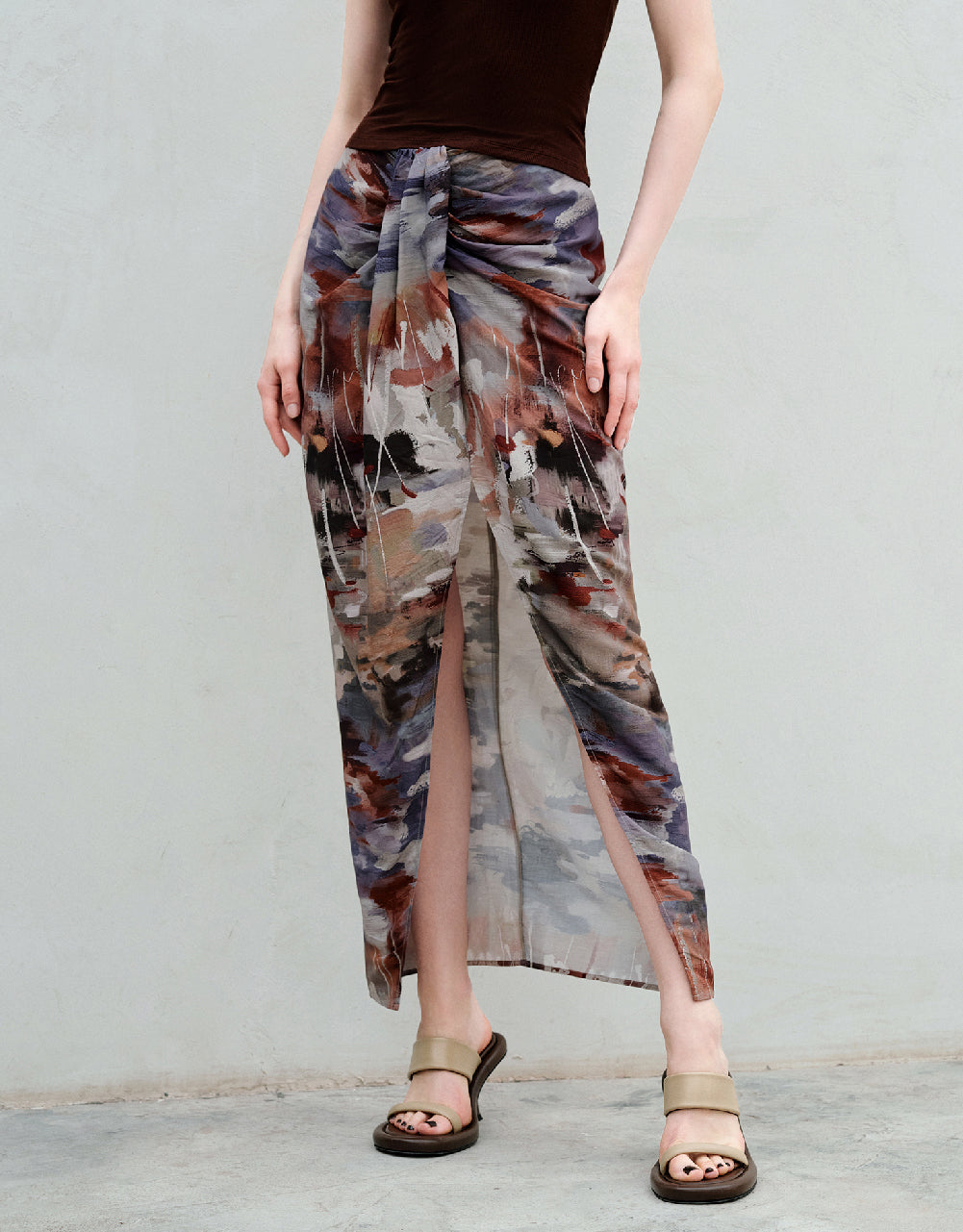 Printed Straight Skirt