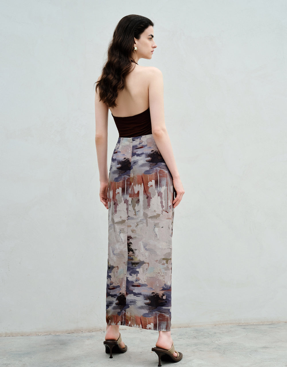 Printed Straight Skirt