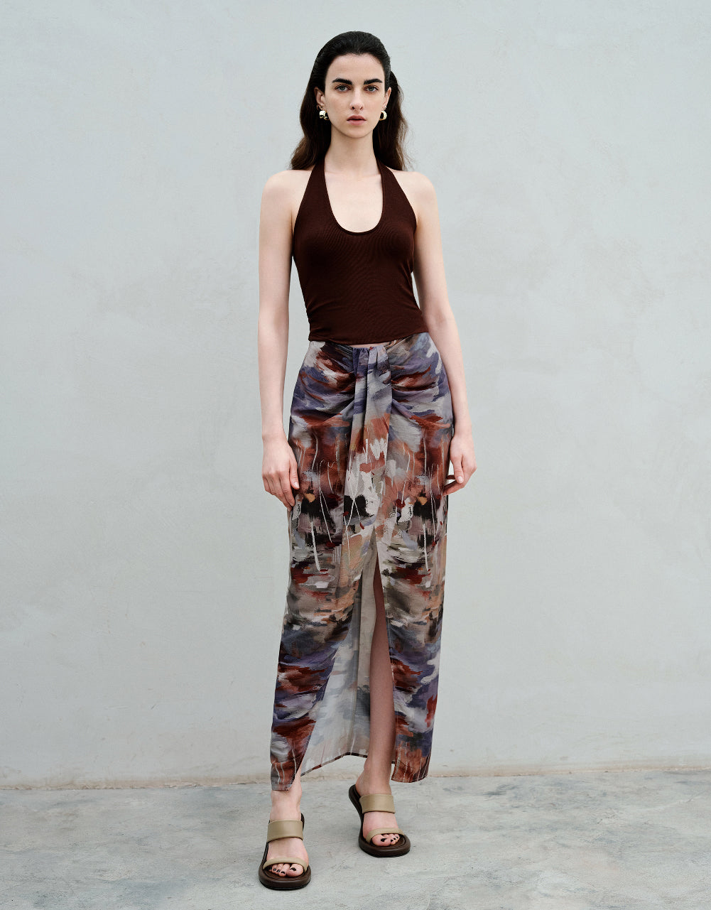 Printed Straight Skirt