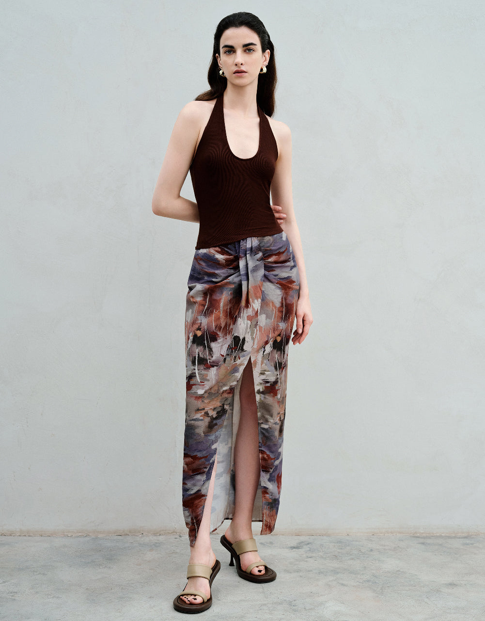 Printed Straight Skirt