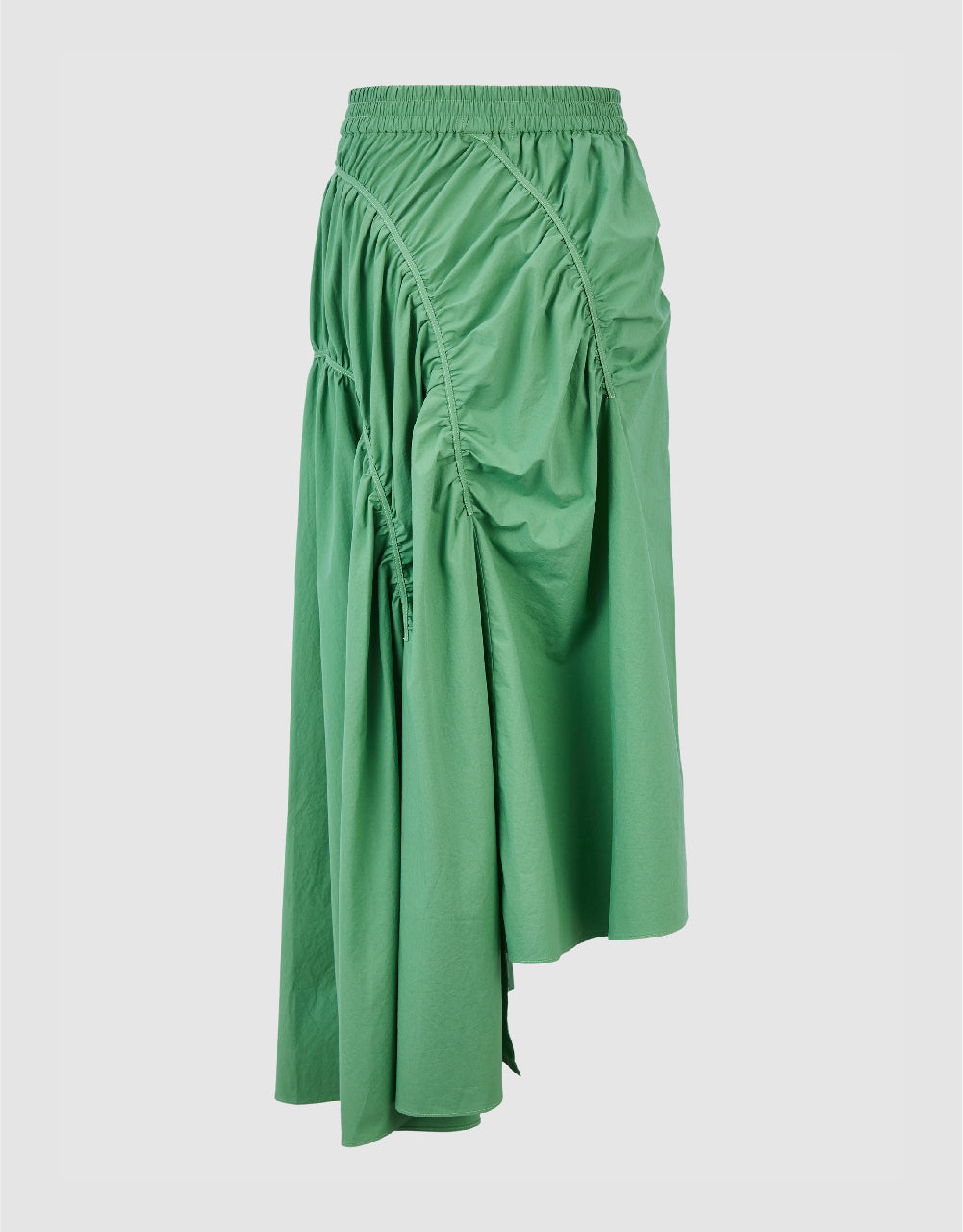Ruched Midi A-Line Skirt
