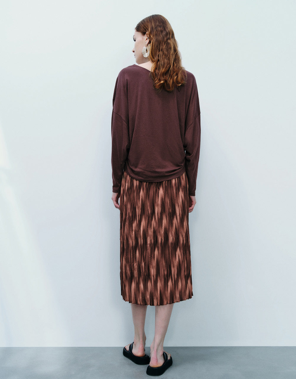 Elastic Waist A-Line Skirt