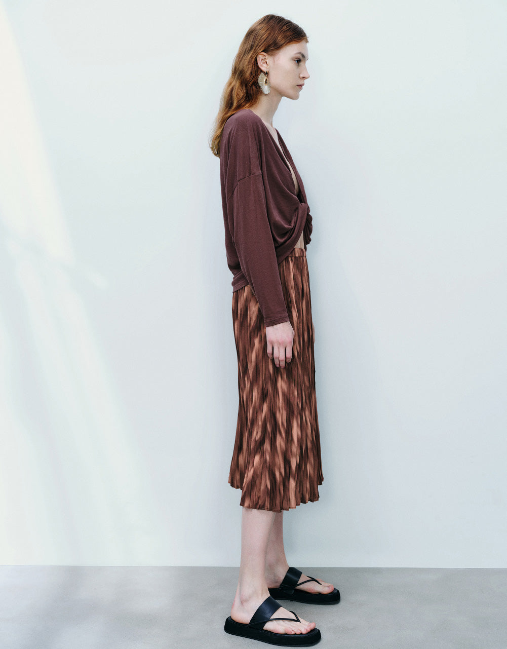 Elastic Waist A-Line Skirt