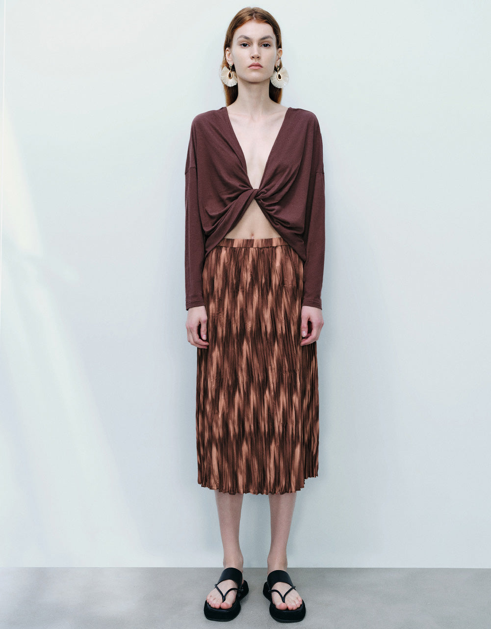 Elastic Waist A-Line Skirt