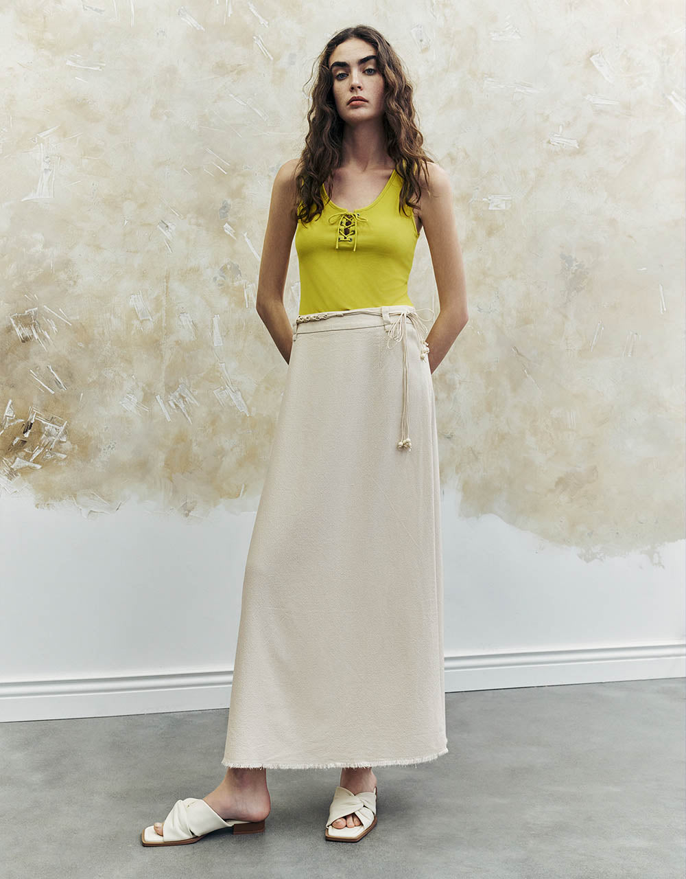 Midi A-Line Skirt