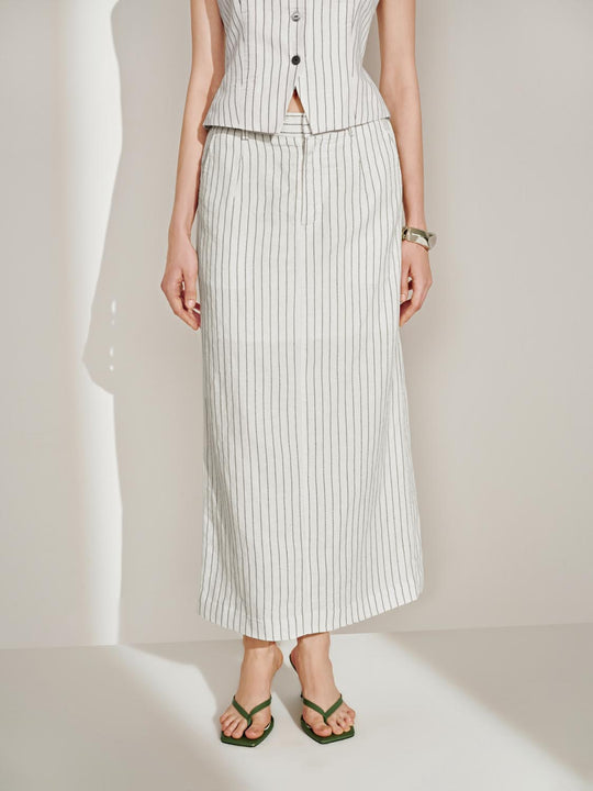 Striped Straight Skirts