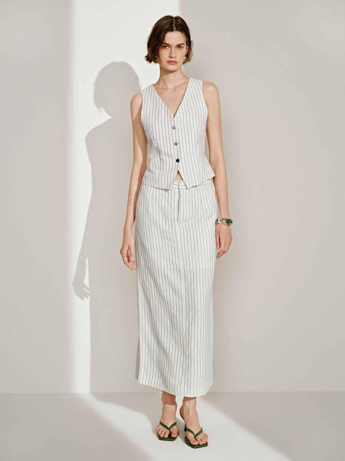 Striped Straight Skirts