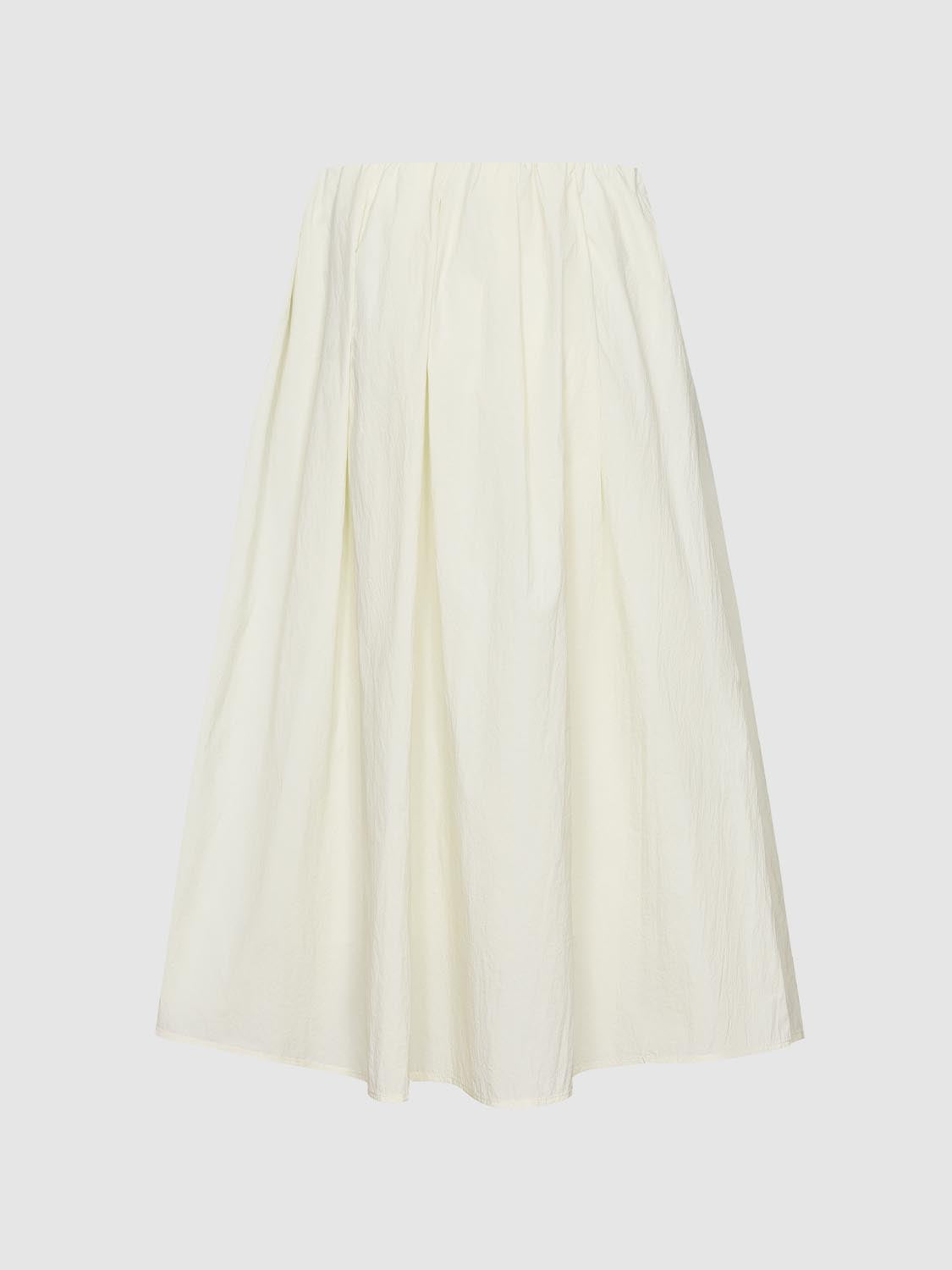 Elastic Waist Full Maxi Skirts