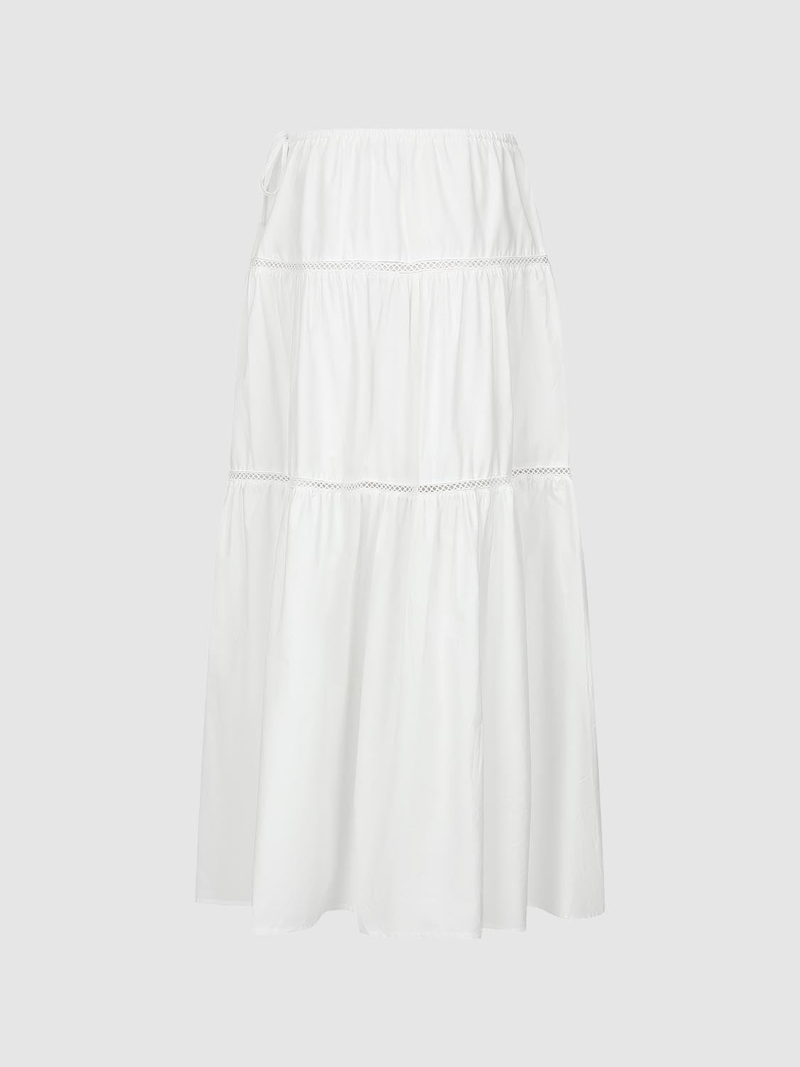 Tiered A-Line Midi Skirts