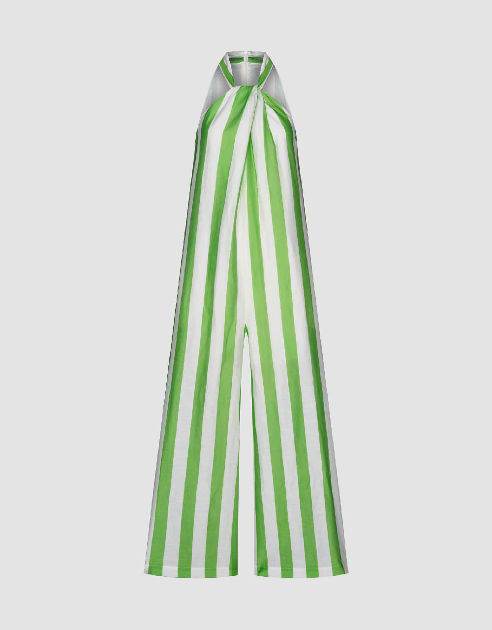 Halter Neck Striped Jumpsuit