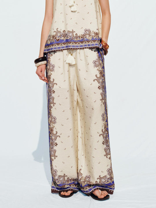 Floral Wide-Leg Pants
