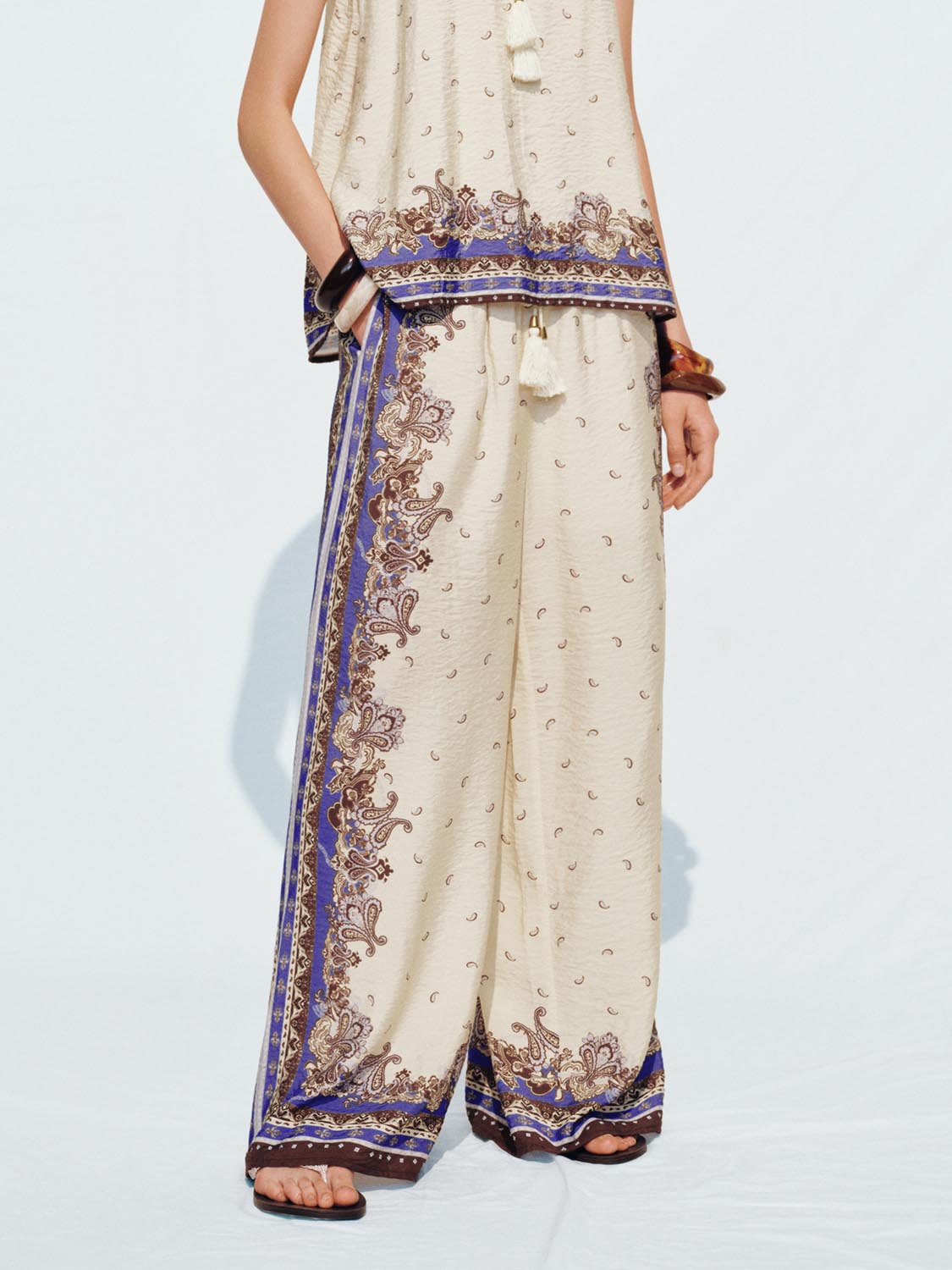 Floral Wide-Leg Pants