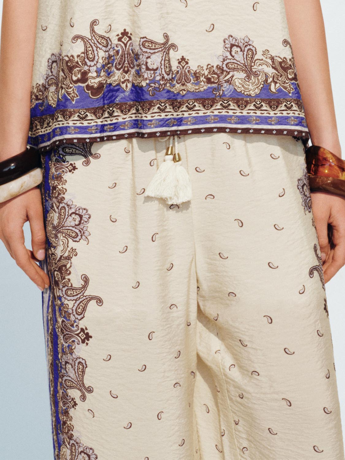 Floral Wide-Leg Pants