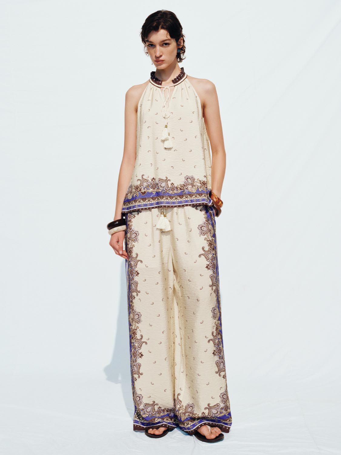 Floral Wide-Leg Pants