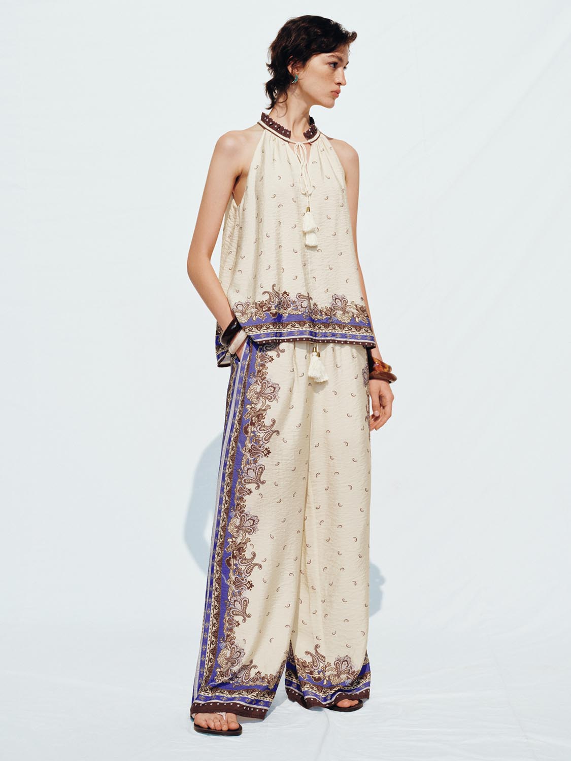 Floral Wide-Leg Pants
