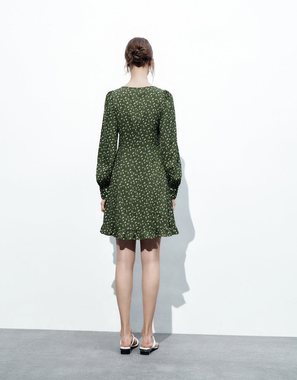 Puff Sleeve A-Line Dress