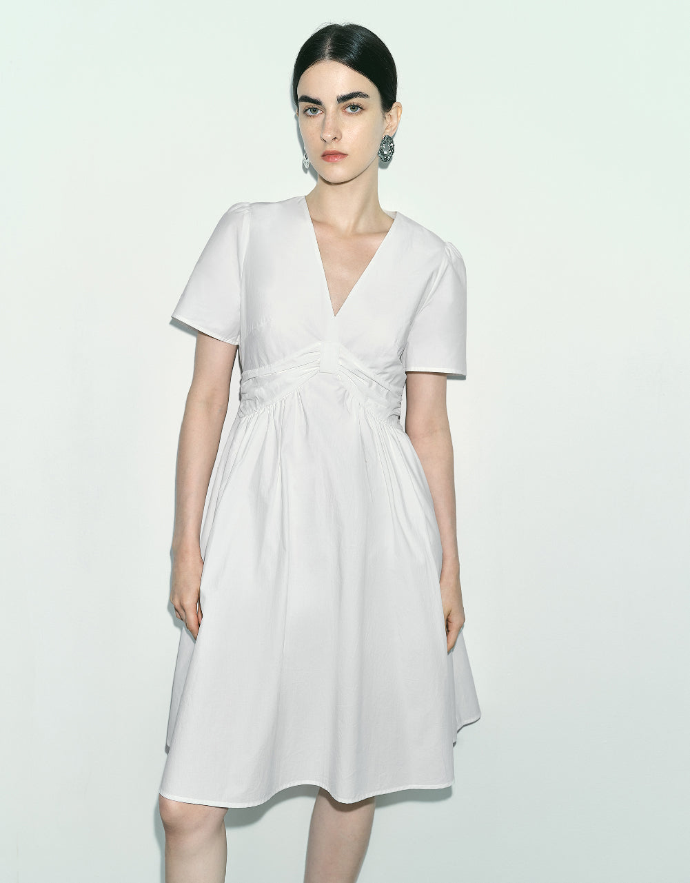 Thin V-Neck Skater Dress