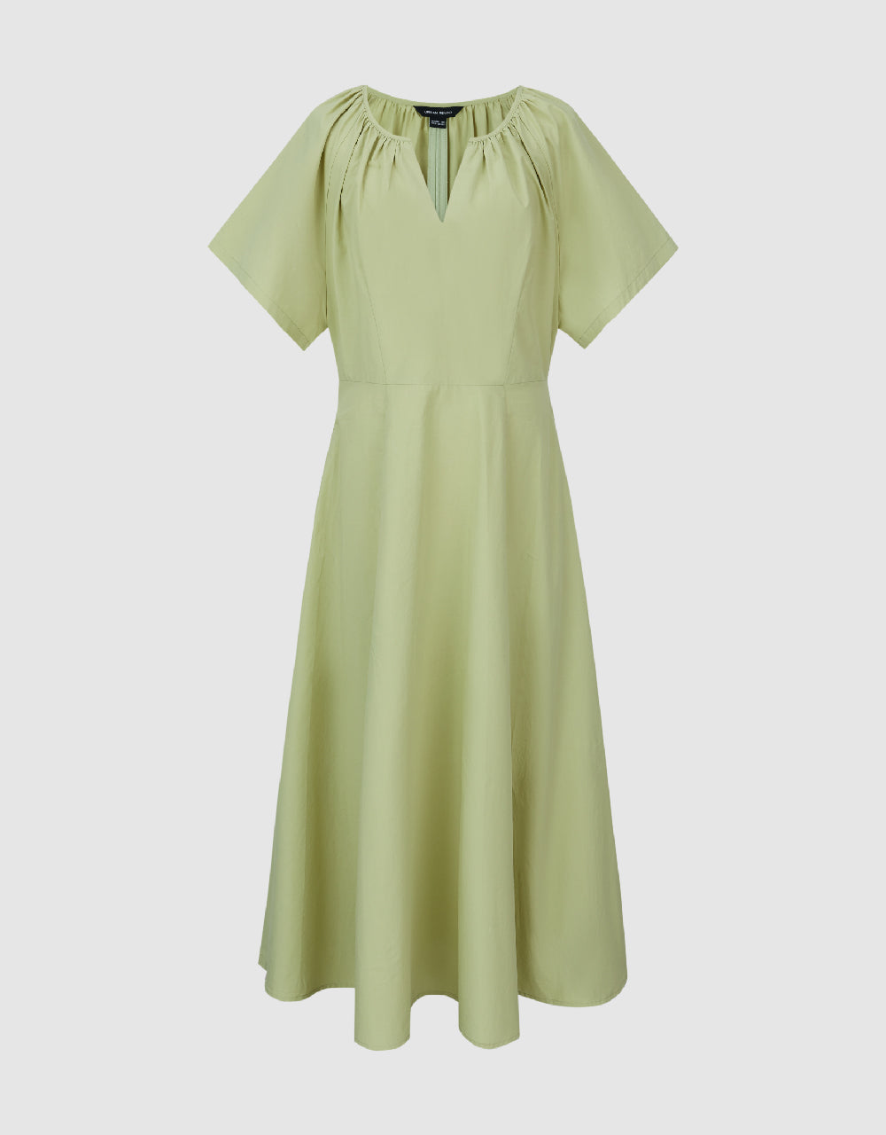 Notch Neck Raglan Sleeve A-Line Dress