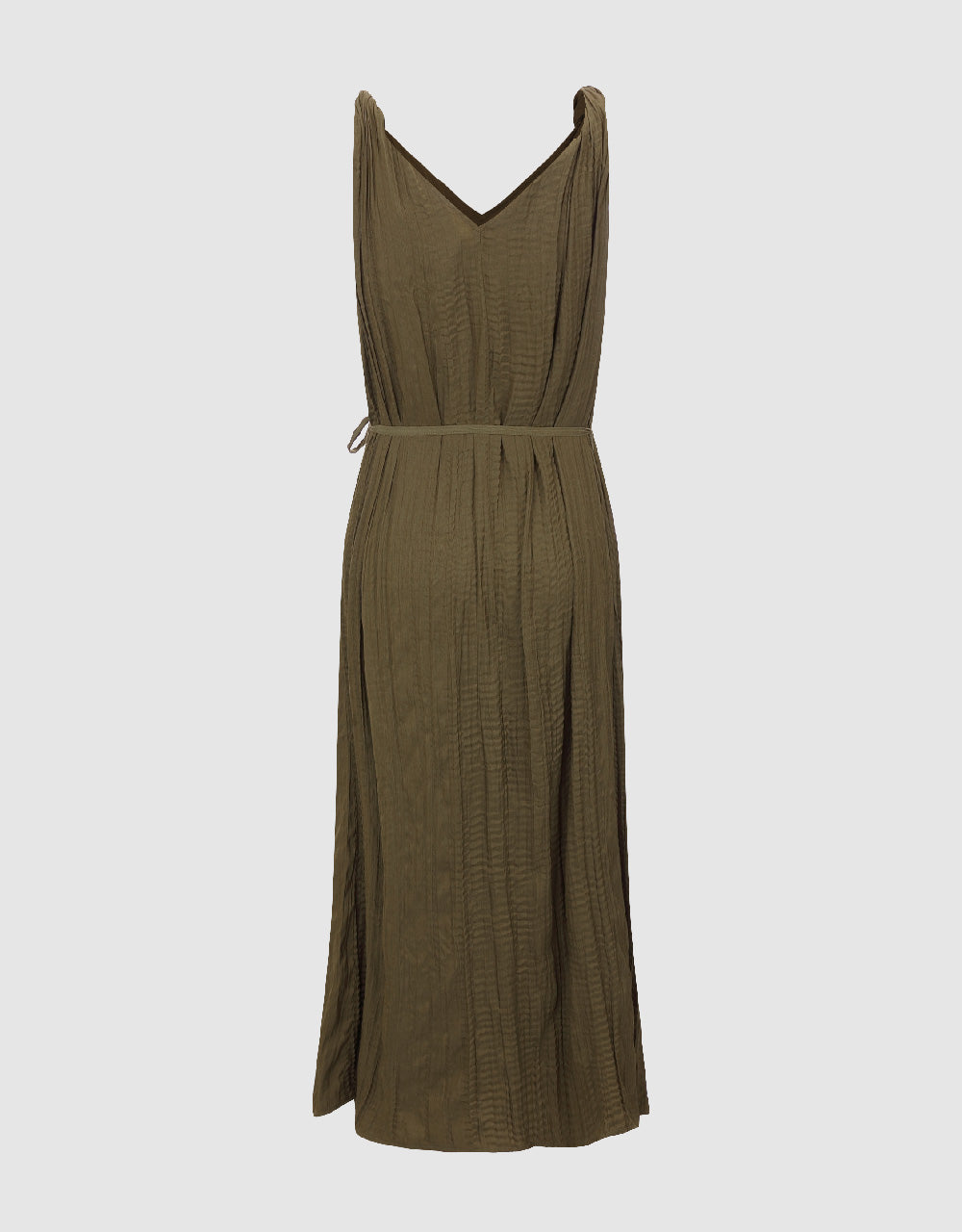 Sleeveless V-Neck A-Line Dress With Rope