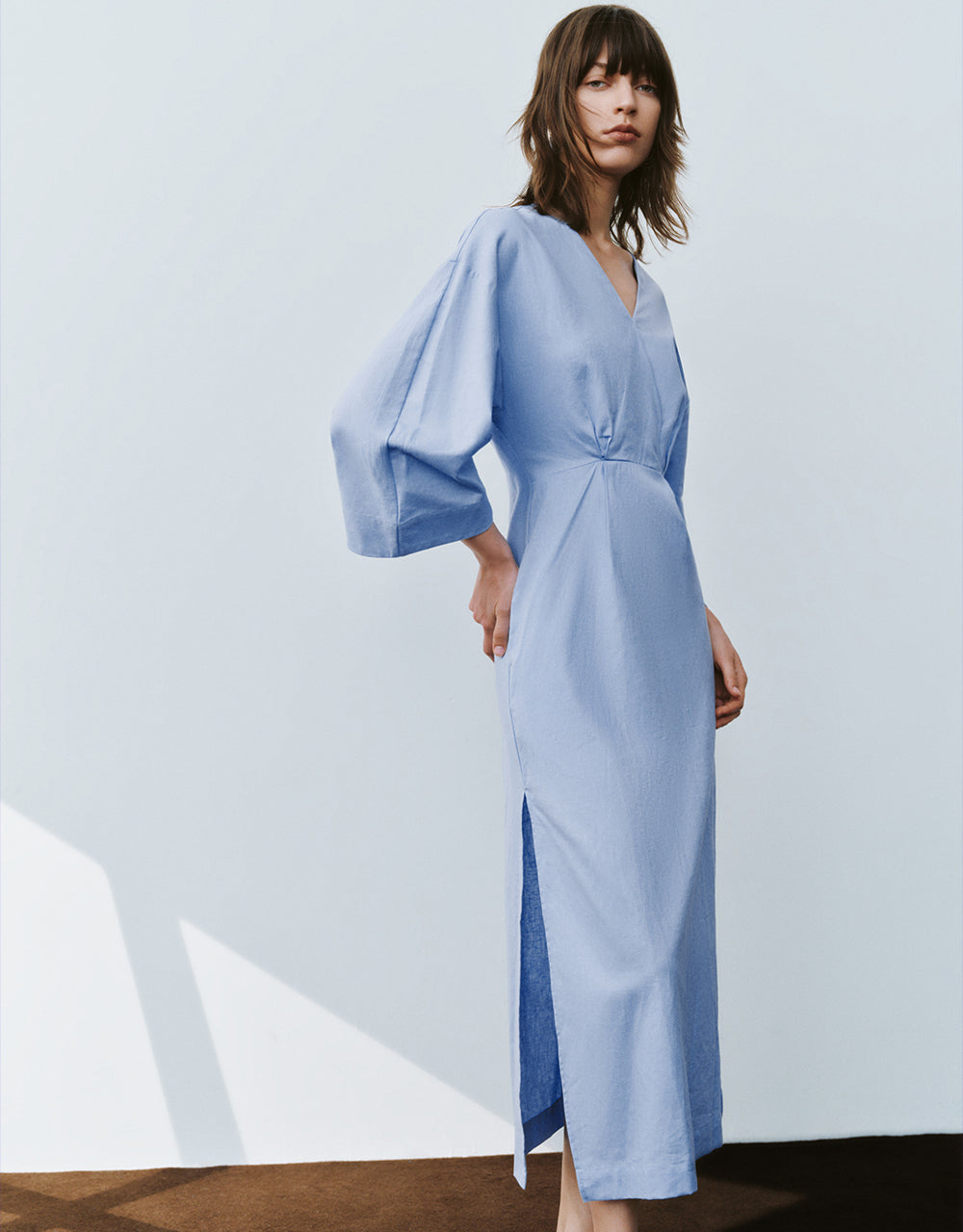 Surplice Front Straight Dress