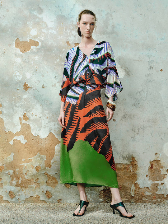 V-Neck Printed Dresses