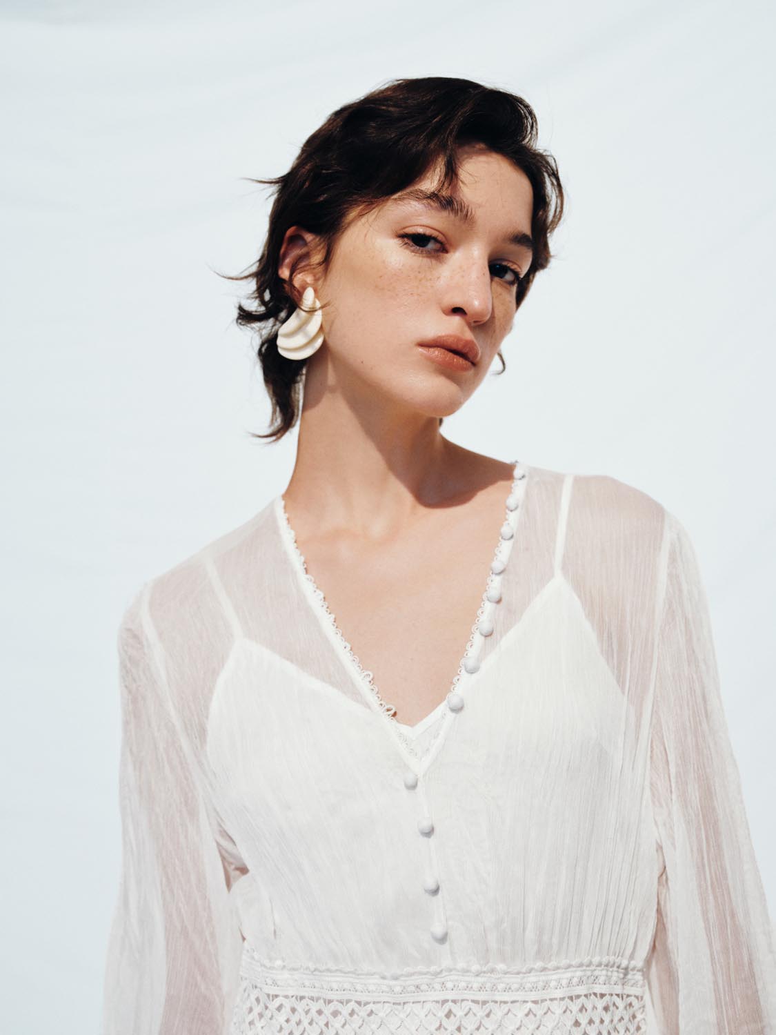 Broderie Detail Crinkle Maxi Dresses