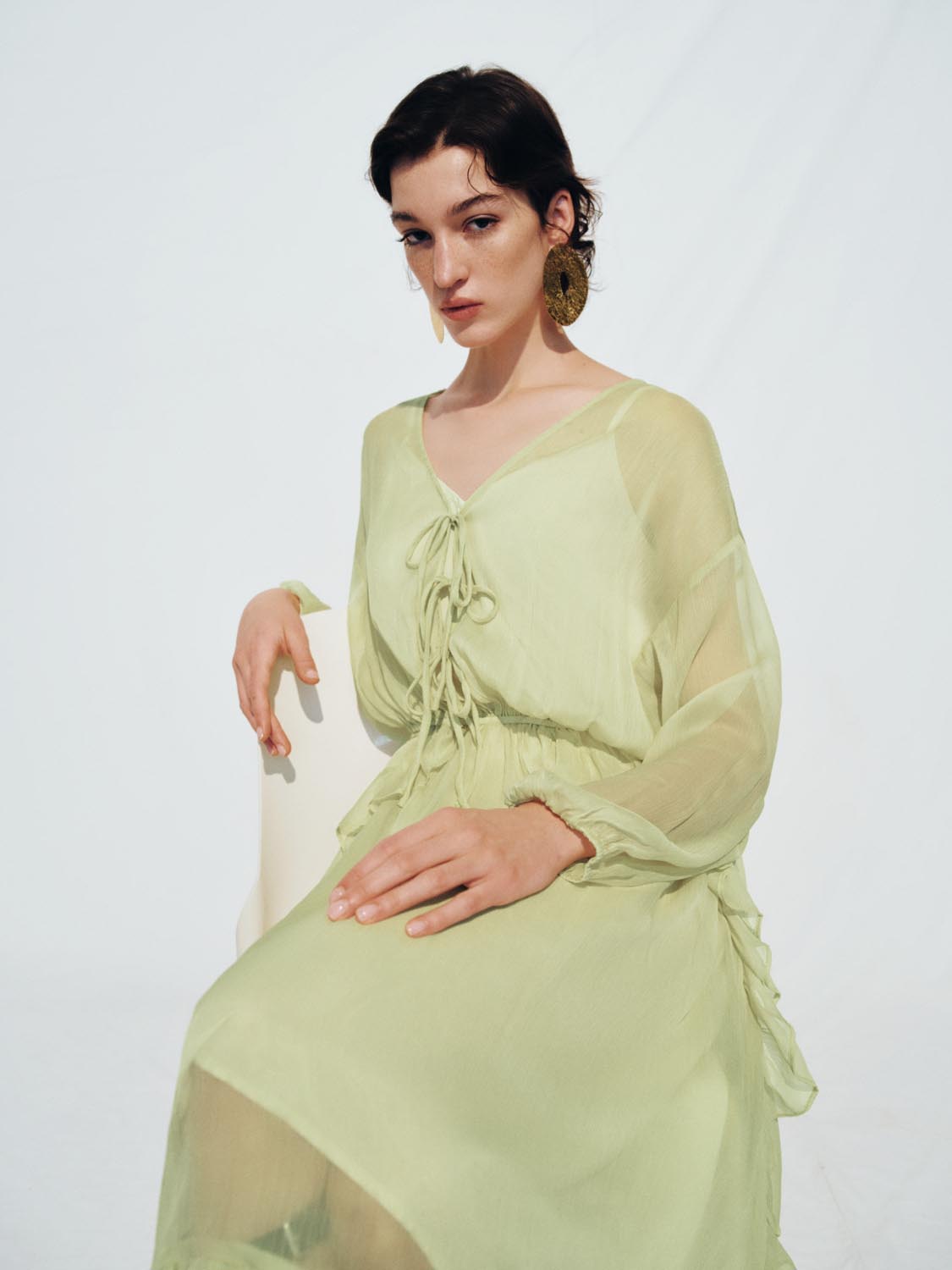 Ruffle A-Line Maxi Dresses