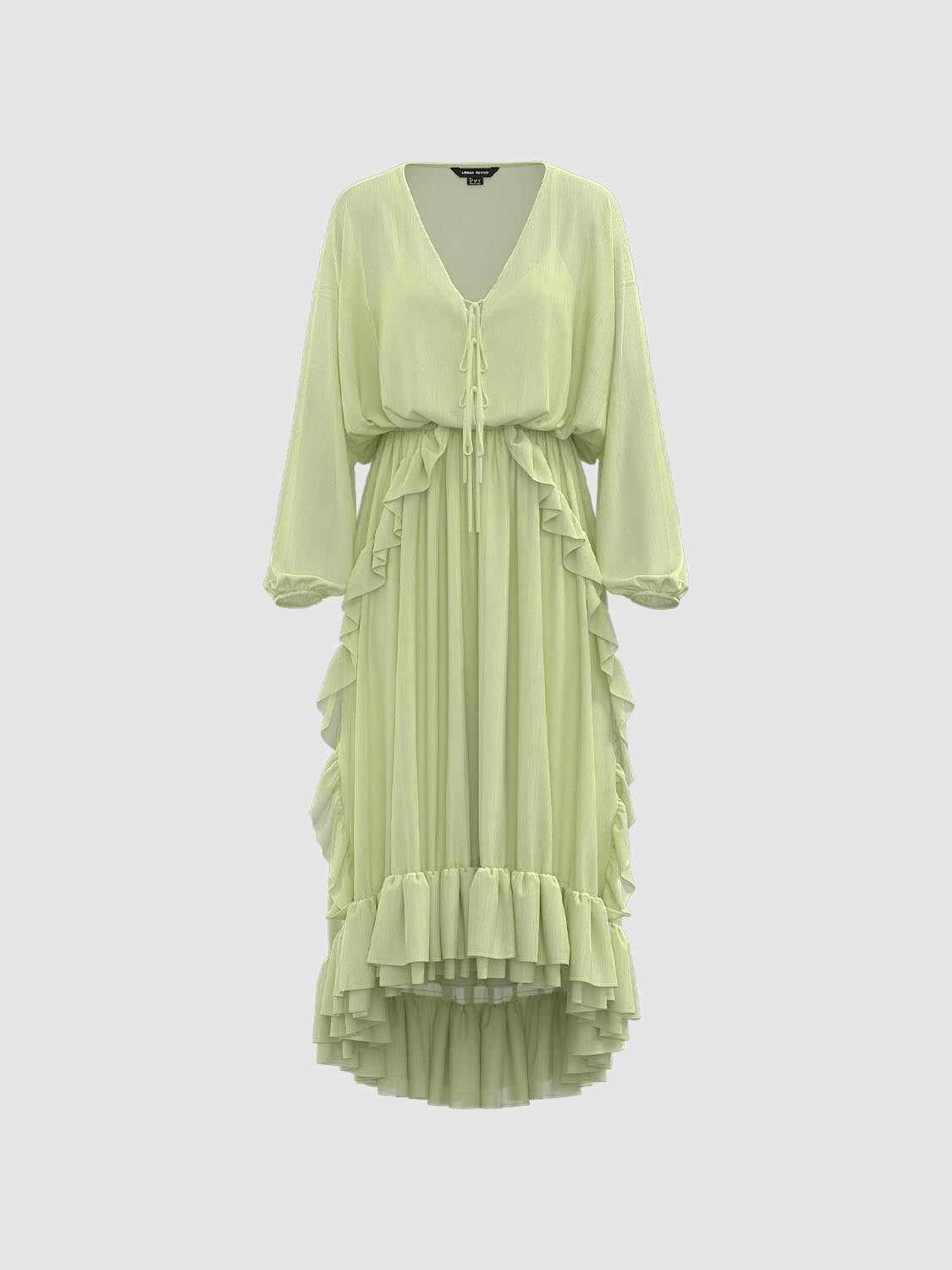 Ruffle A-Line Maxi Dresses
