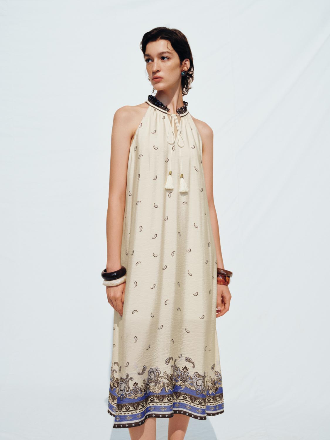 Halter Neck A-Line Maxi Dresses