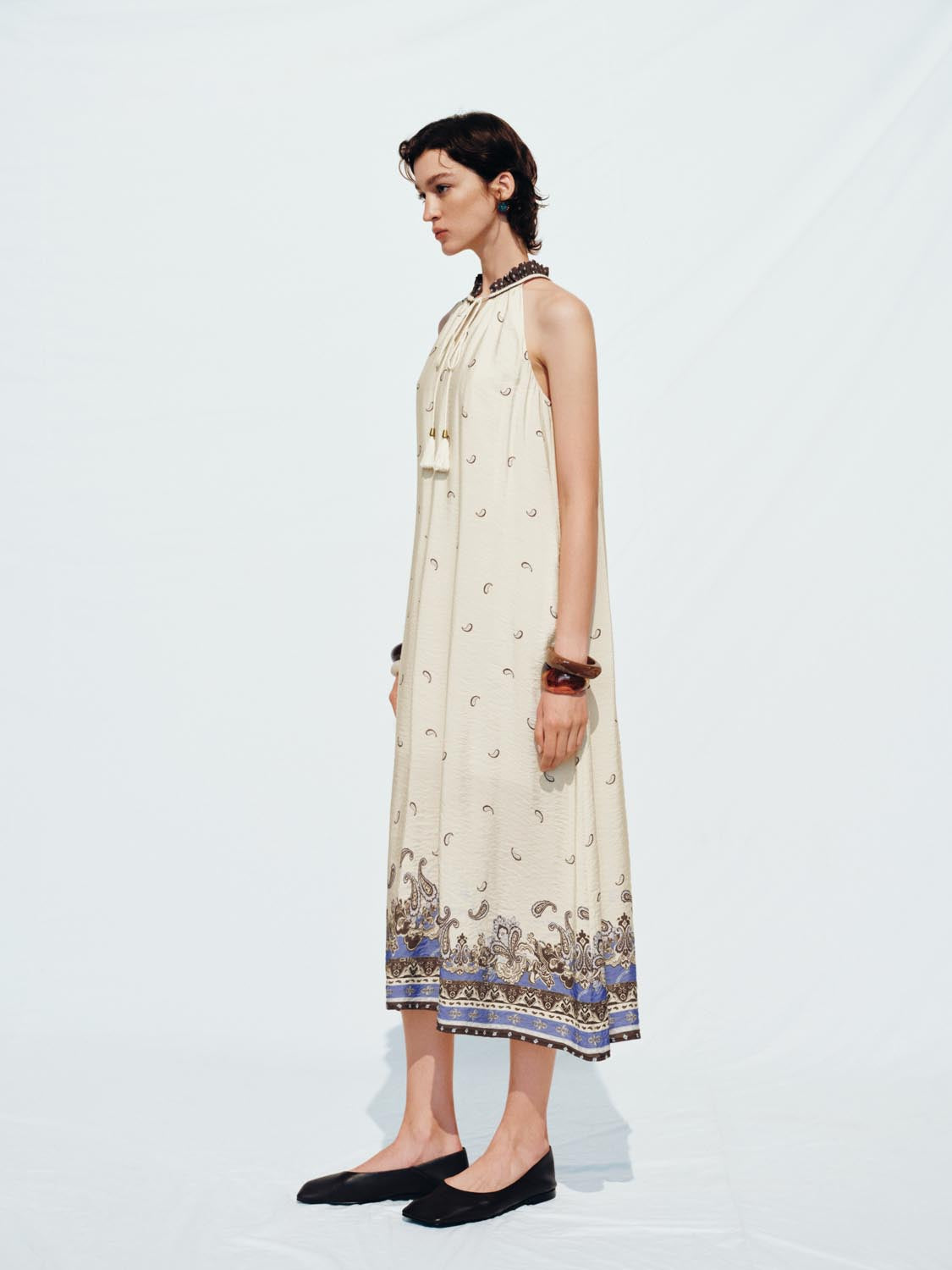 Halter Neck A-Line Maxi Dresses