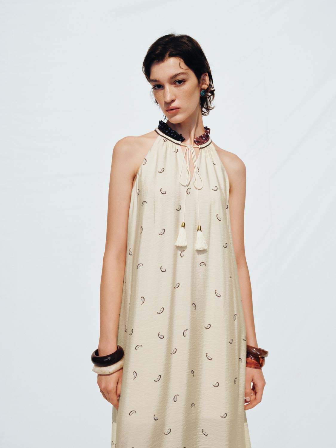 Halter Neck A-Line Maxi Dresses
