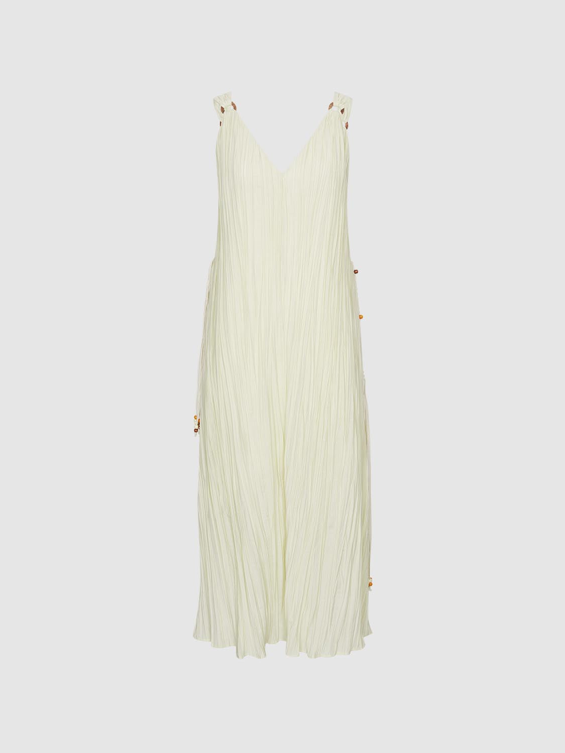 Sleeveless Frill A-Line Maxi Dresses