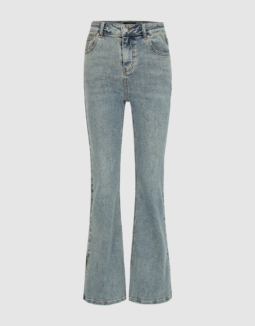 Split Hem Skinny Flare Jeans